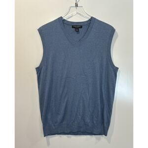 Banana Republic Silk Cotton Cashmere Luxury Blend Sweater Vest Mens Large (1894)